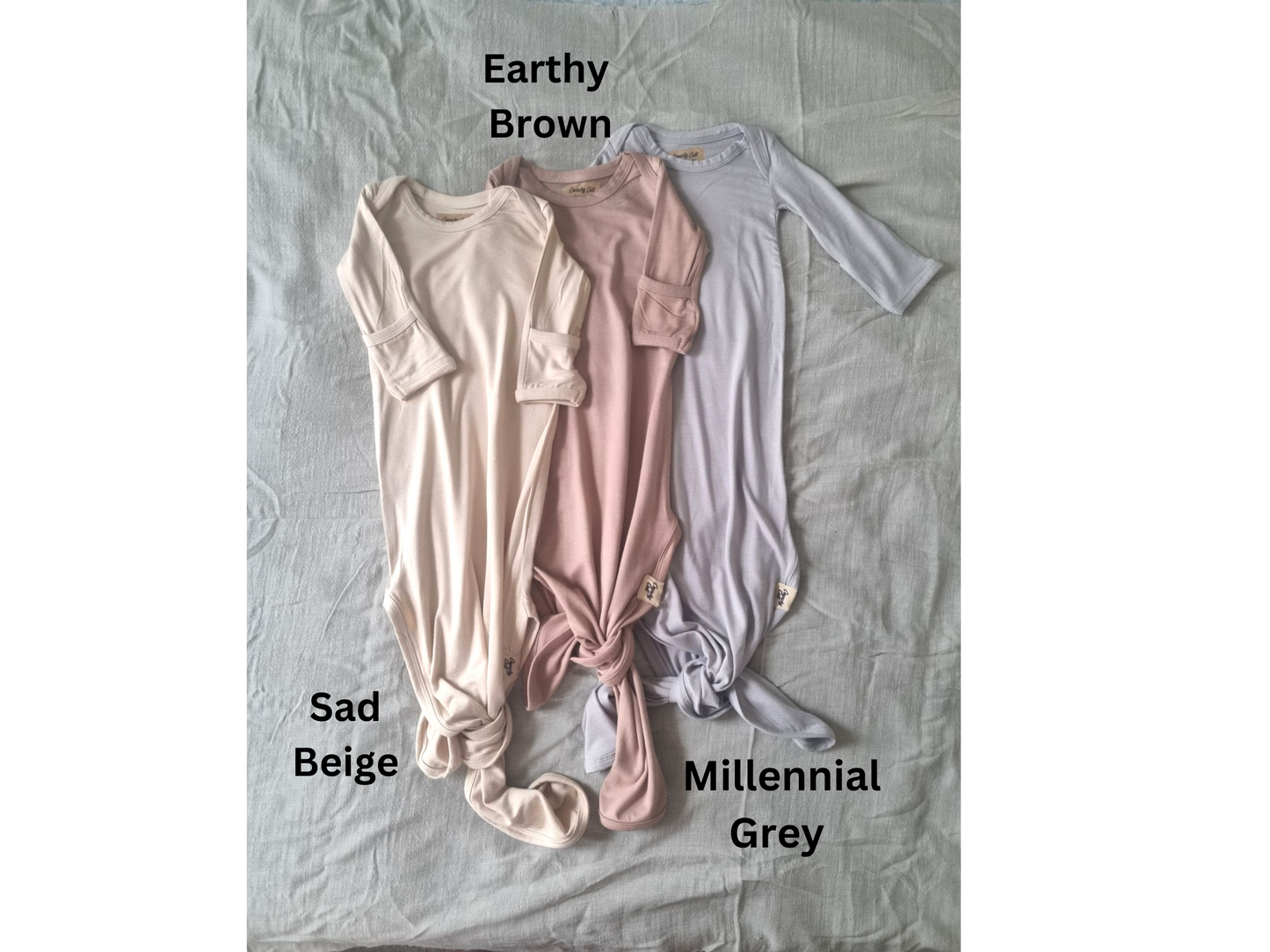 Cloth Bum Baby" knotted sleep gown