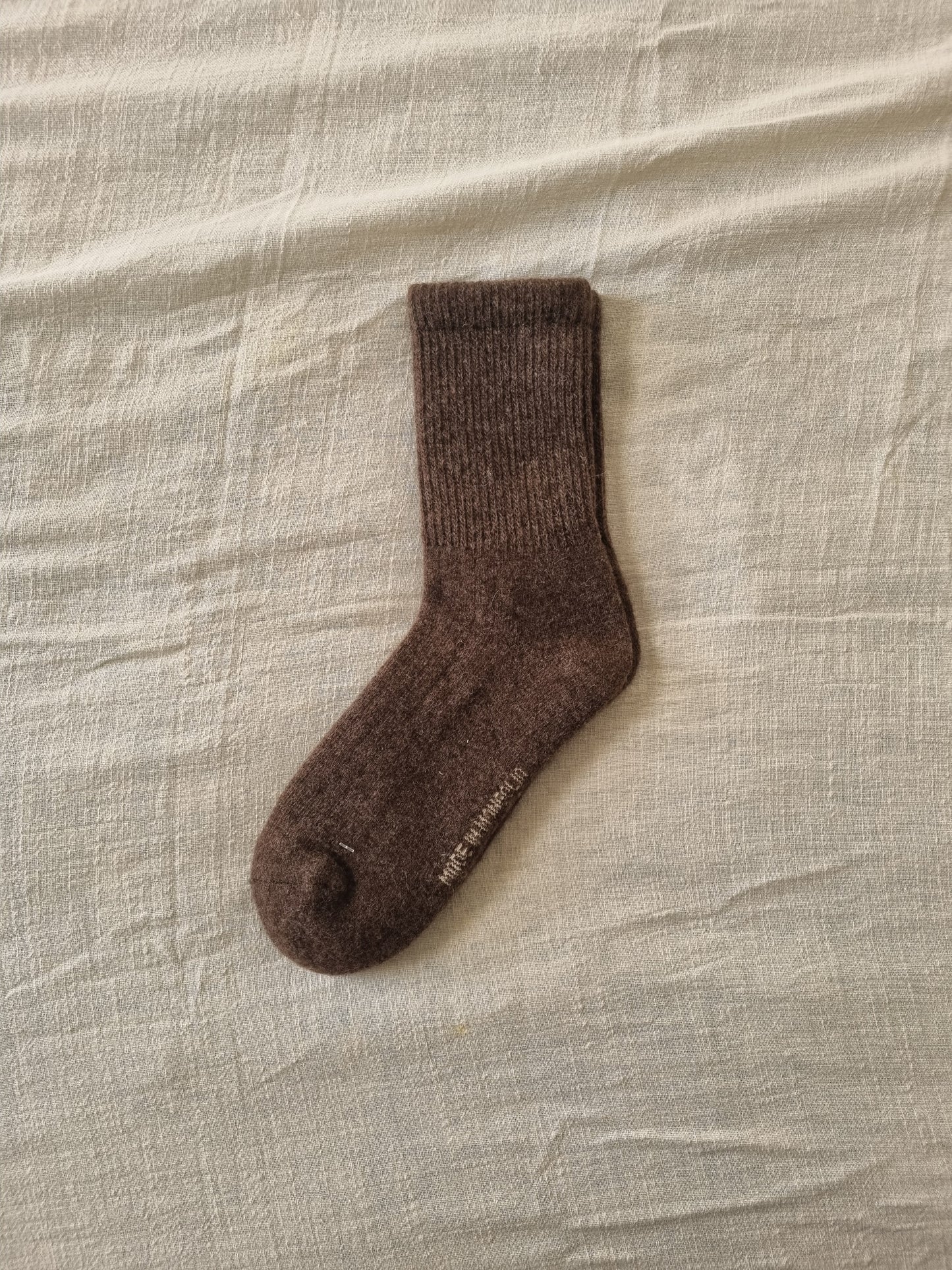 Brown Unisex Wool Socks