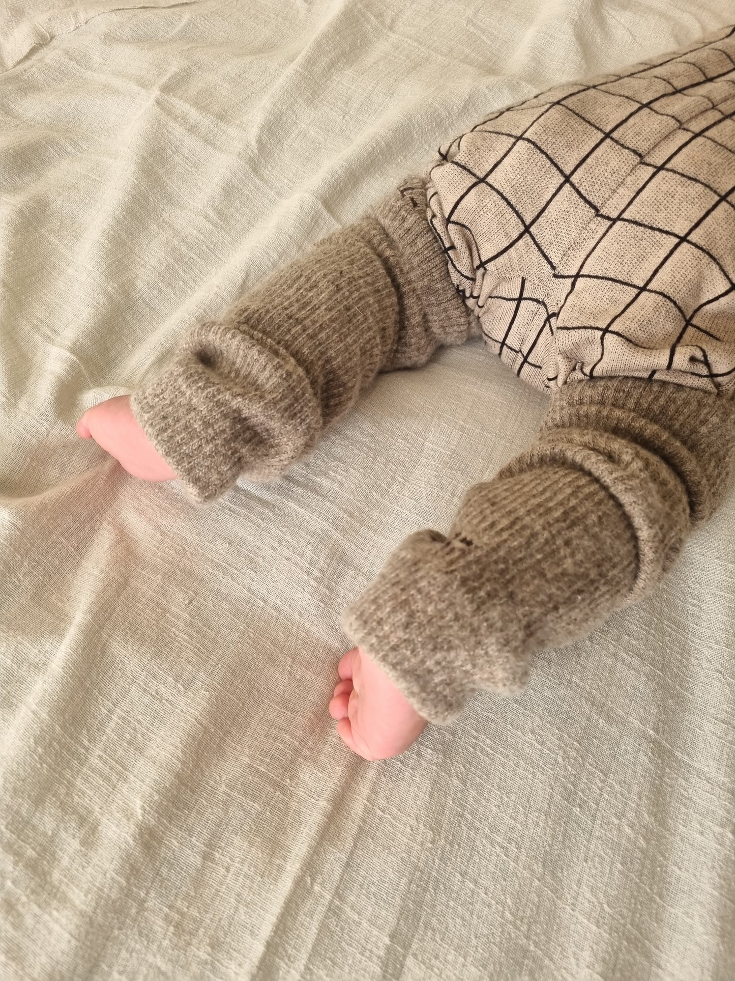 Grey Baby Wool Leg Warmers