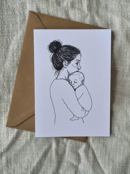 Mother and Baby Greeting Card