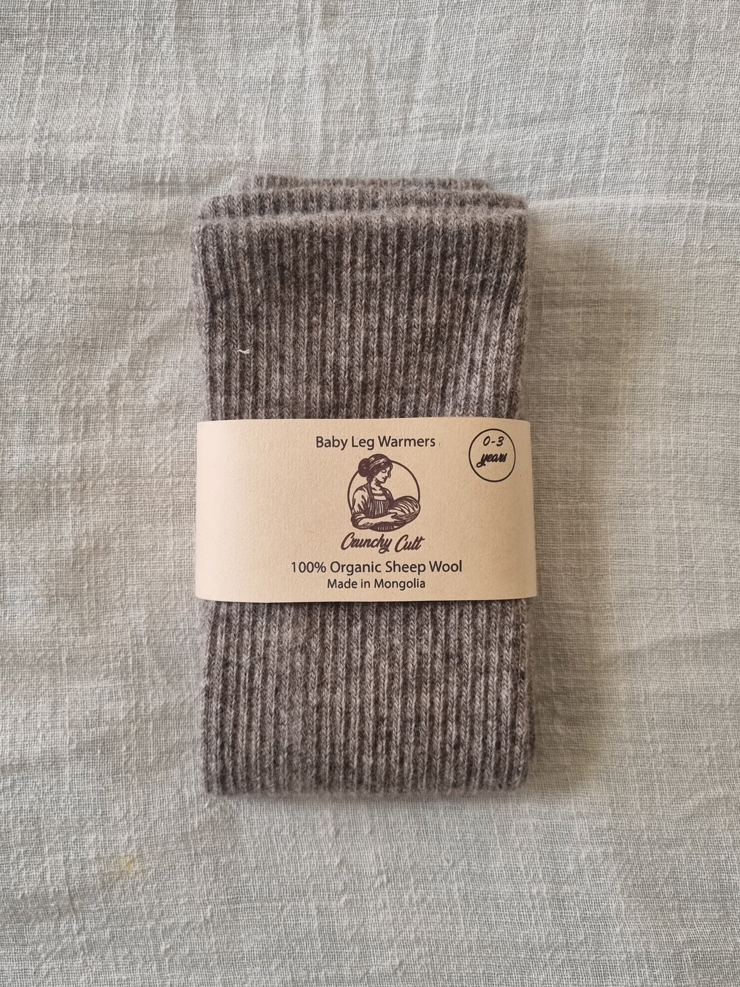 Grey Baby Wool Leg Warmers