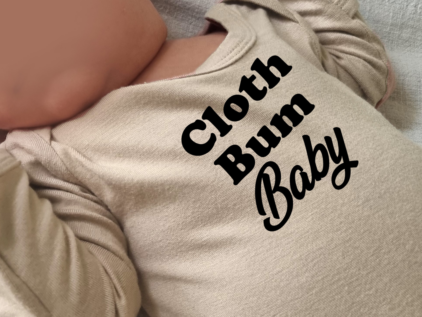 Cloth Bum Baby" knotted sleep gown