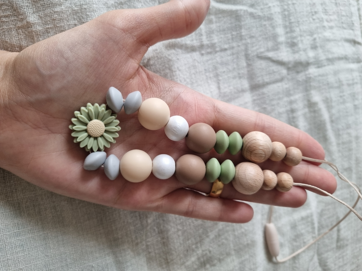 Green Flower Nursing Necklace