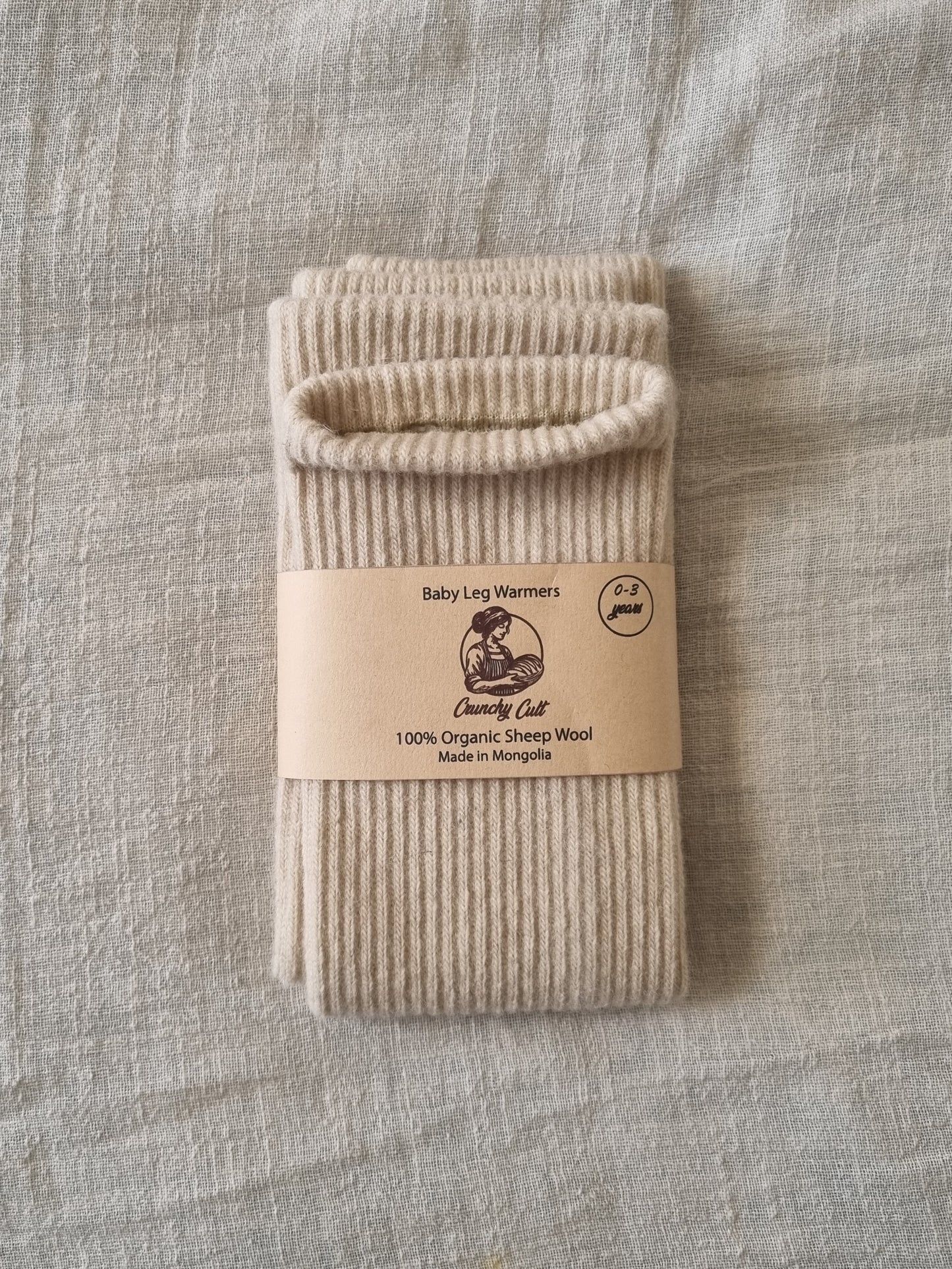 White Baby Wool Leg Warmers