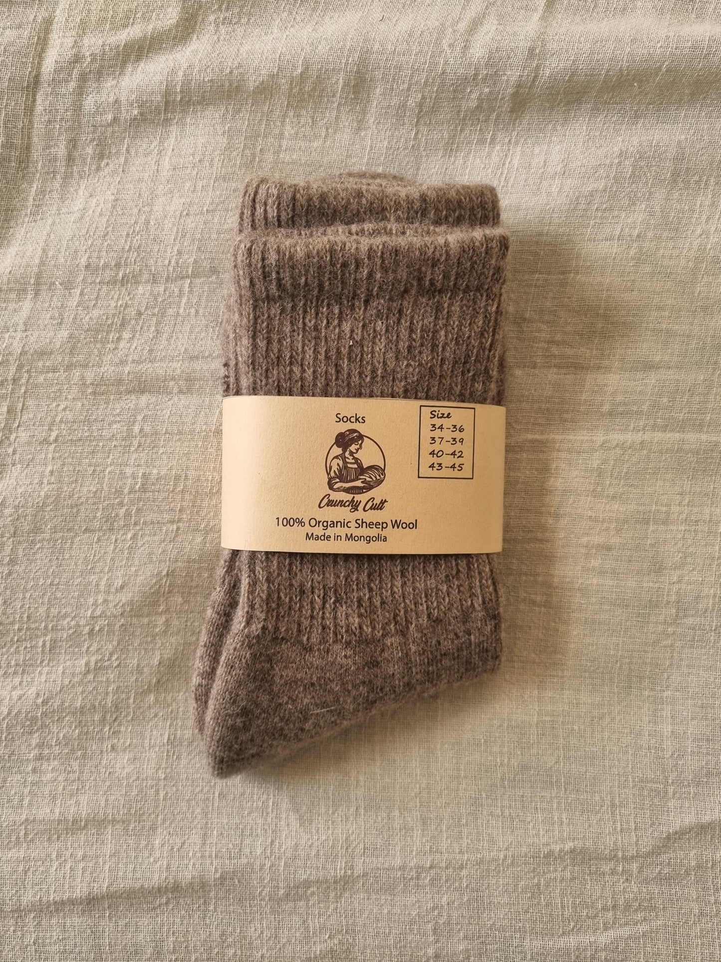 Grey Unisex Wool Socks
